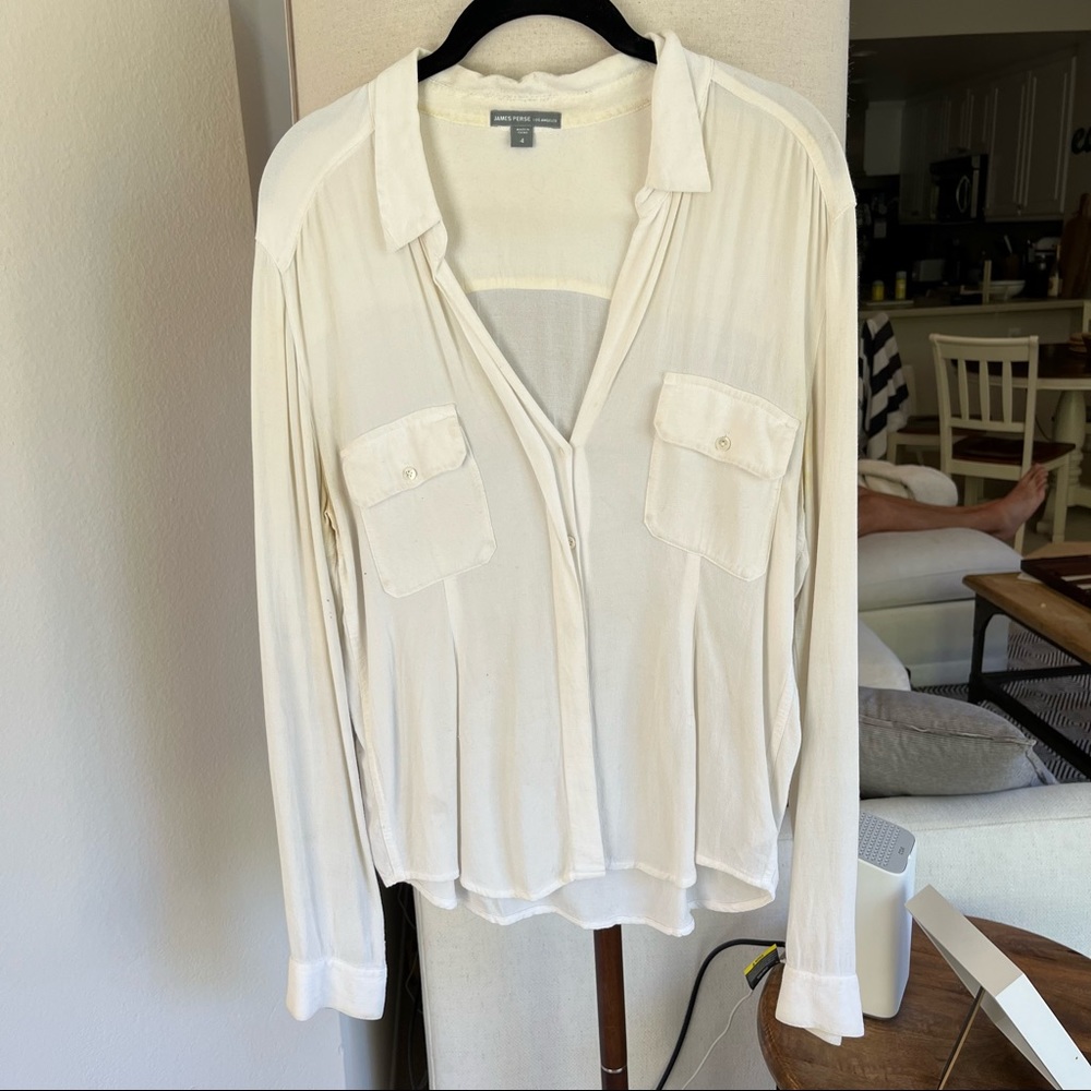 James Perse white blouse